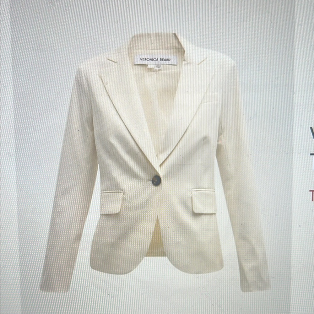 Veronica Beard Tyra Dickey Jacket; color: off-white
